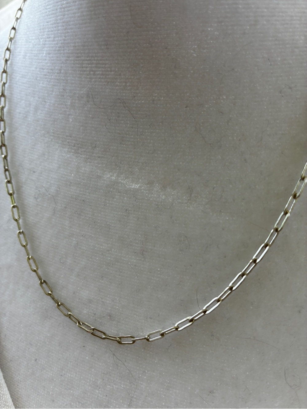 Delicate Sterling Silver Paperclip Chain Necklace - Lightweight